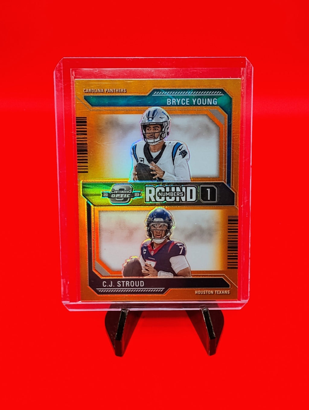 Bryce Young/CJ Stroud RC 2023 Contenders Optic Rookie Round Numbers Orange /50