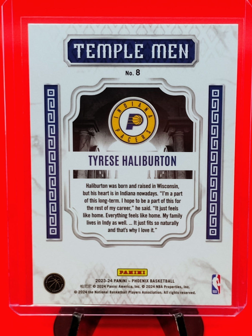 Tyrese Haliburton 2023-24 Phoenix Temple Men Insert #8 Teal Lazer Pacers 🔥💎