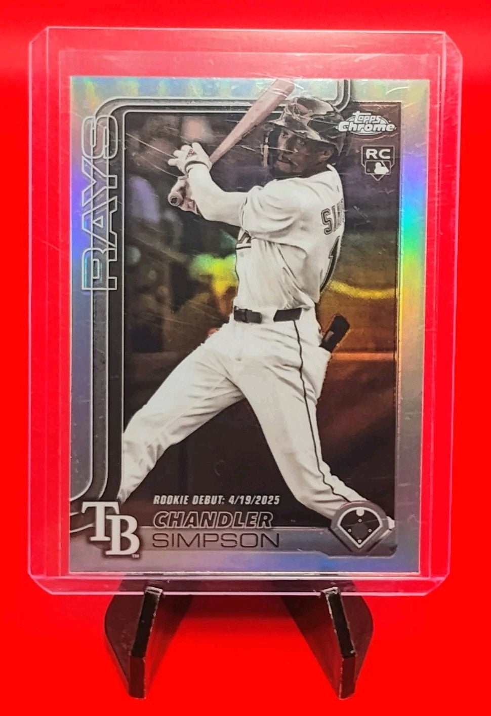 Chandler Simpson 2025 Topps Chrome Update RC #USC17 Sepia Refractor - TB Rays RC