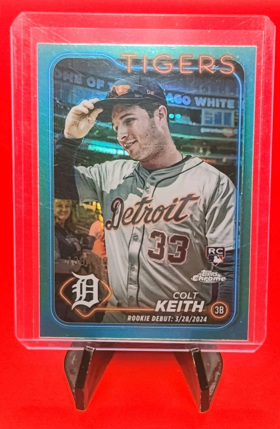Colt Keith 2024 Topps Chrome Update USC178 Rookie Debut Aqua Refractor #139/199