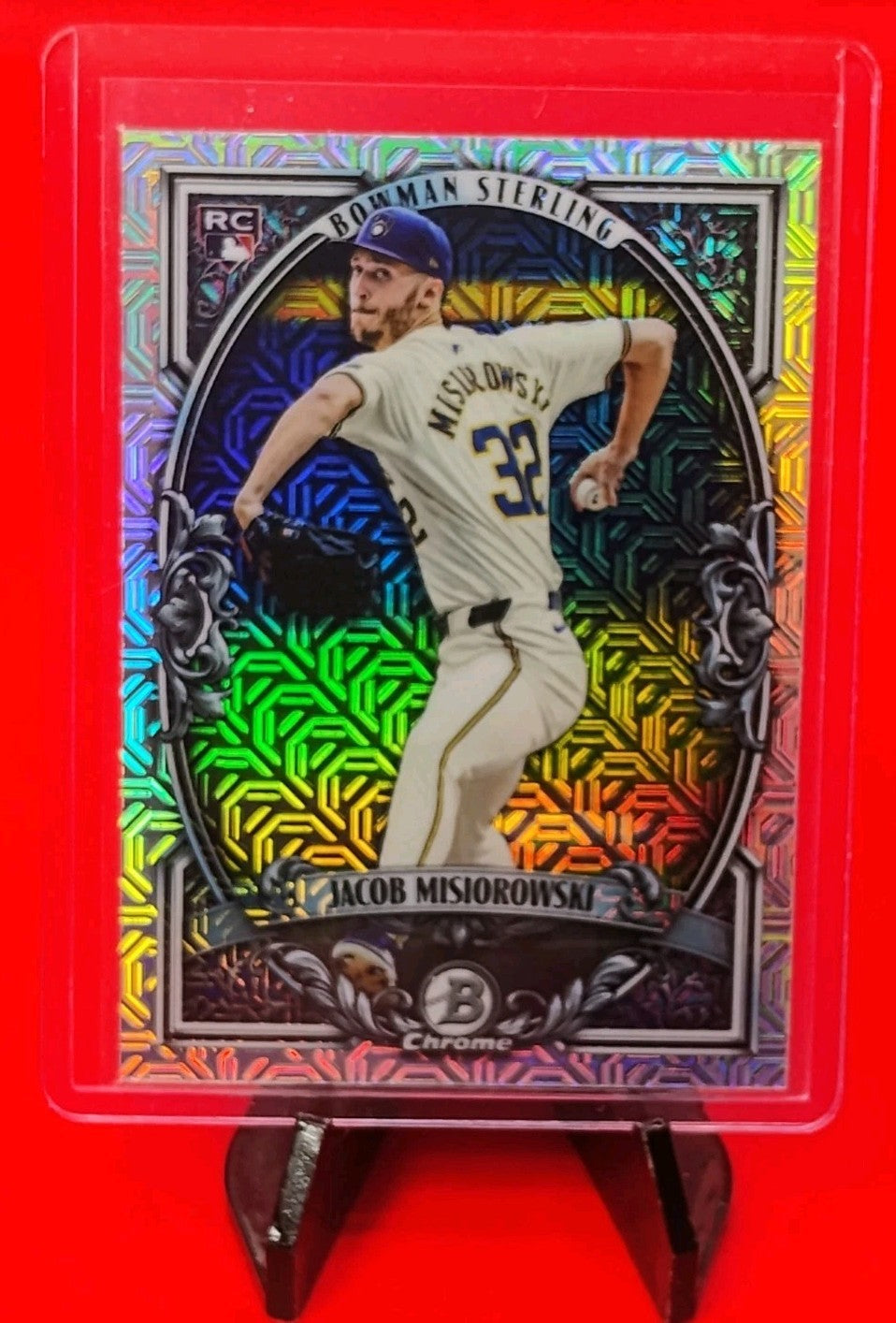 Jacob Misiorowski 2026 Bowman Chrome #BST-13 Bowman Sterling RC Mojo Refractor