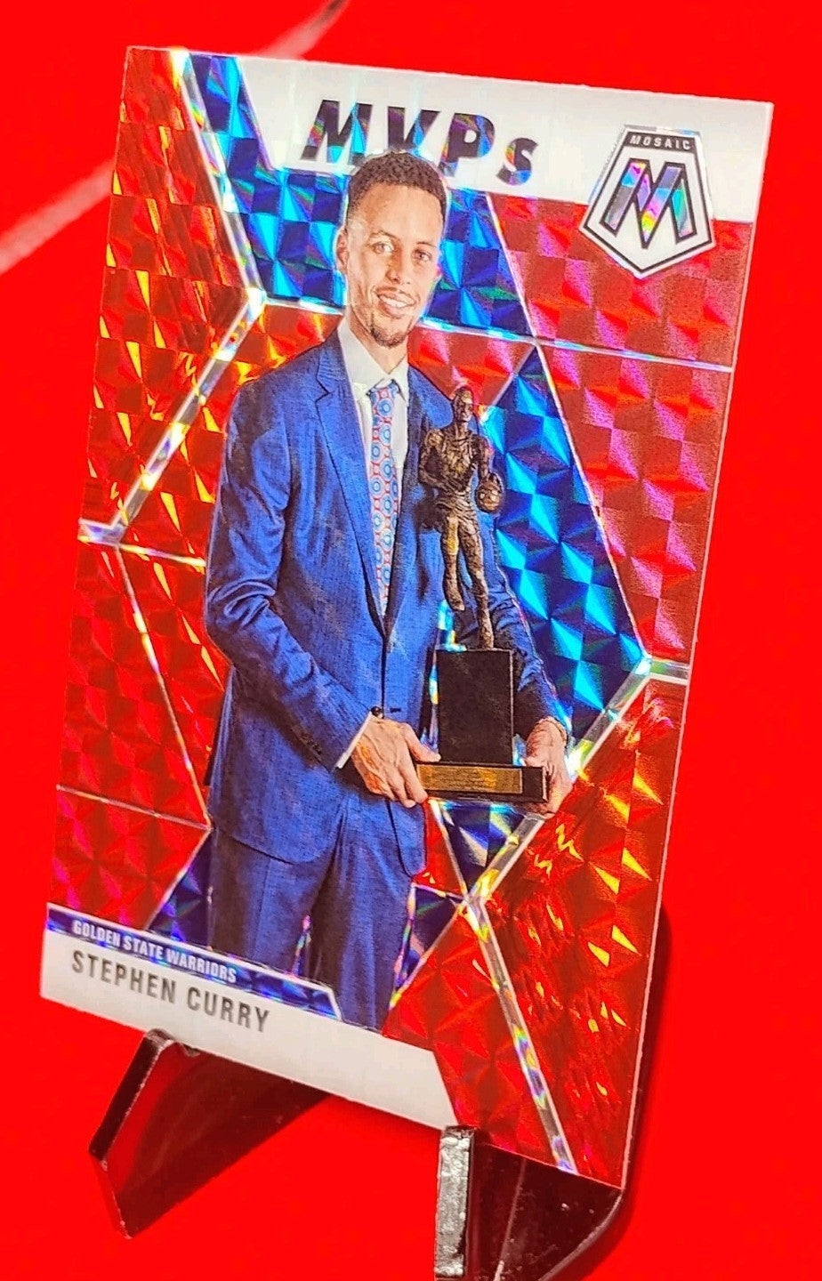 Stephen Curry 2019-20 Panini Mosaic MVPs #299 Red Mosaic Prizm Warriors 💎🔥