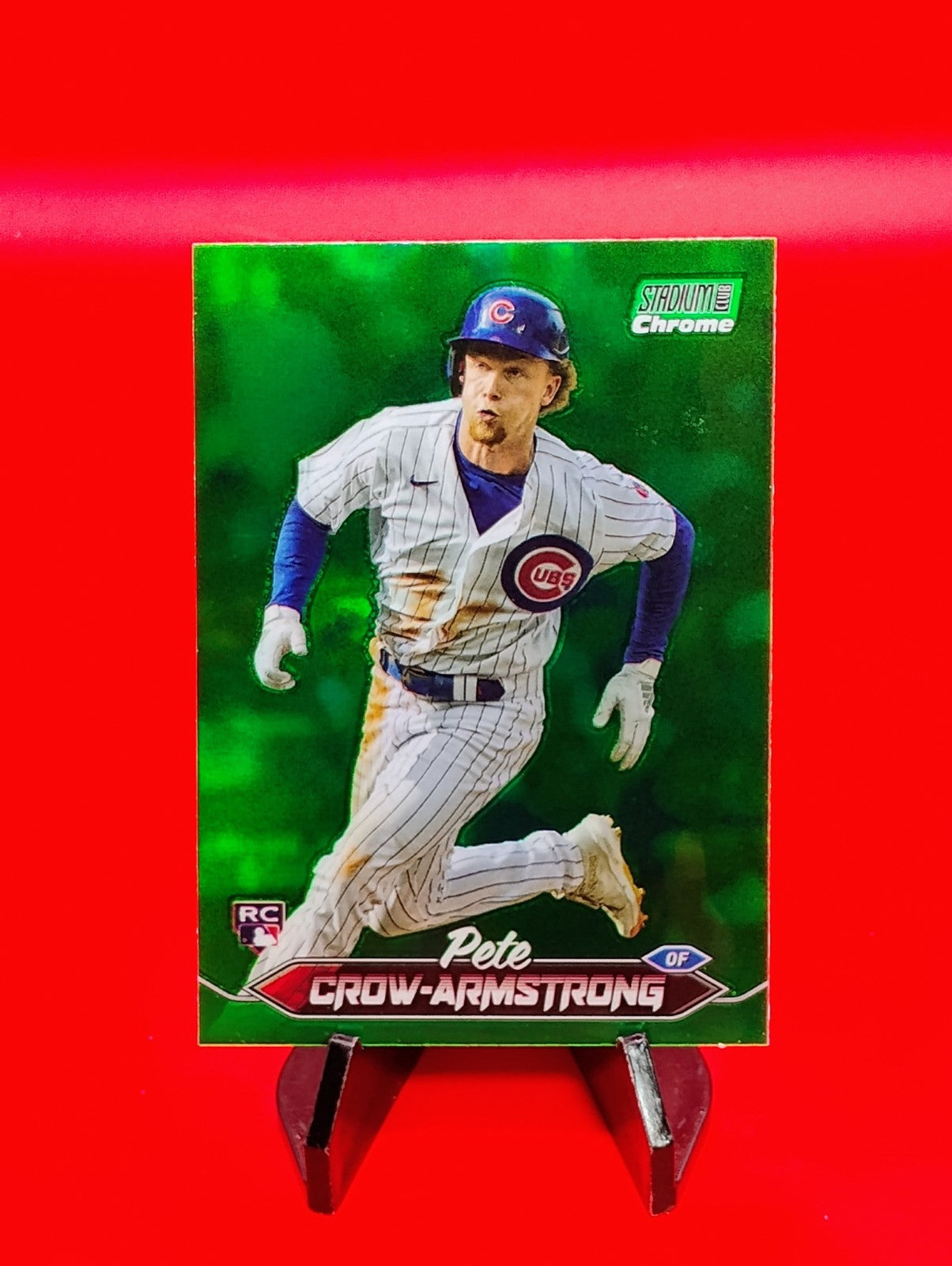 Pete Crow-Armstrong 2024 Topps Stadium Club Chrome #29 GREEN Refractor Cubs RC