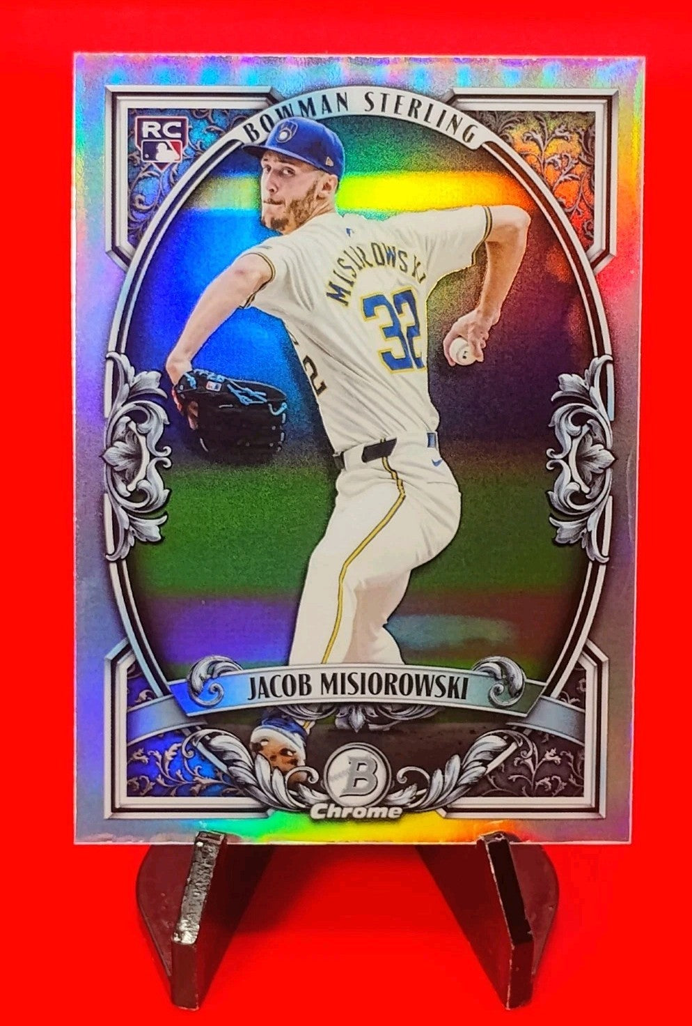 Jacob Misiorowski 2026 Bowman Chrome #BST-13 Bowman Sterling Rookie Refractor