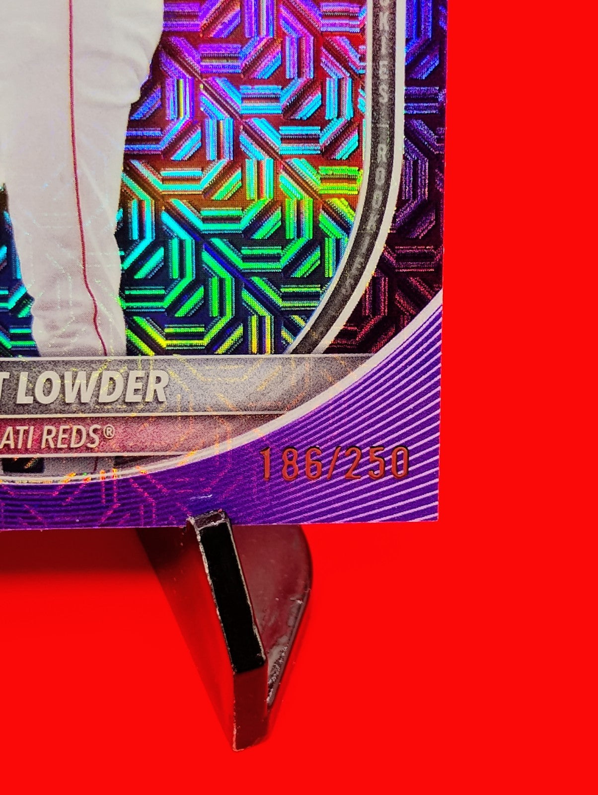 Rhett Lowder 2025 Bowman Chrome #6 Purple Mojo Refractor #186/250 RC Cincinnati