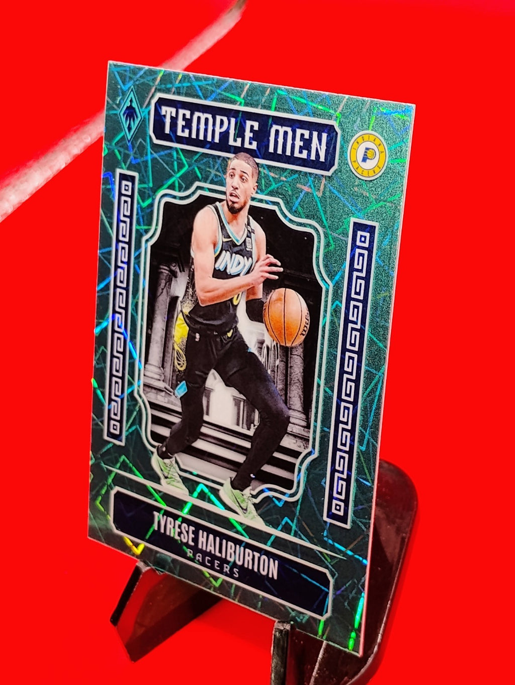 Tyrese Haliburton 2023-24 Phoenix Temple Men Insert #8 Teal Lazer Pacers 🔥💎