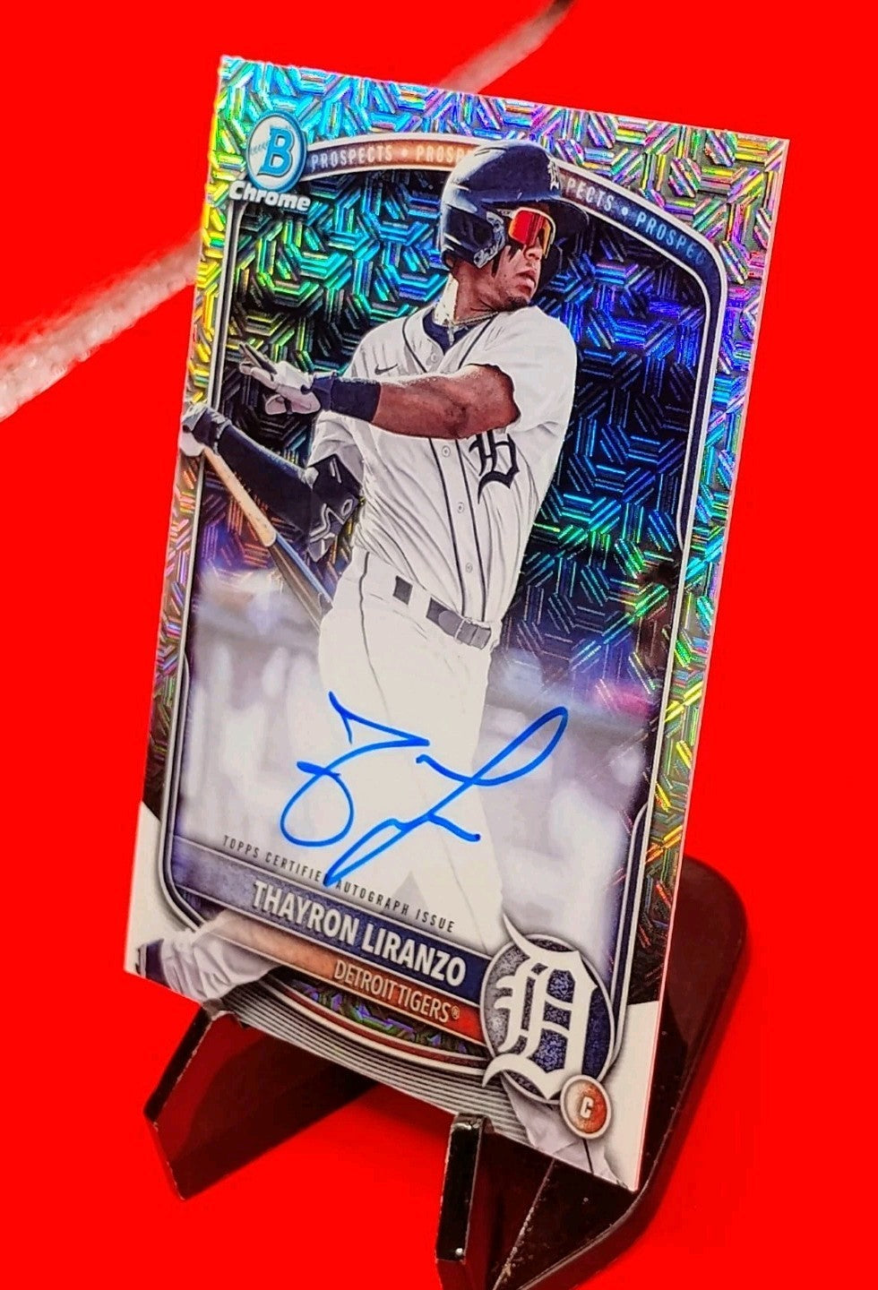 Thayron Liranzo 2025 Bowman Chrome #BMA-TL  Mega Mojo Auto - Detroit Tigers 🔥