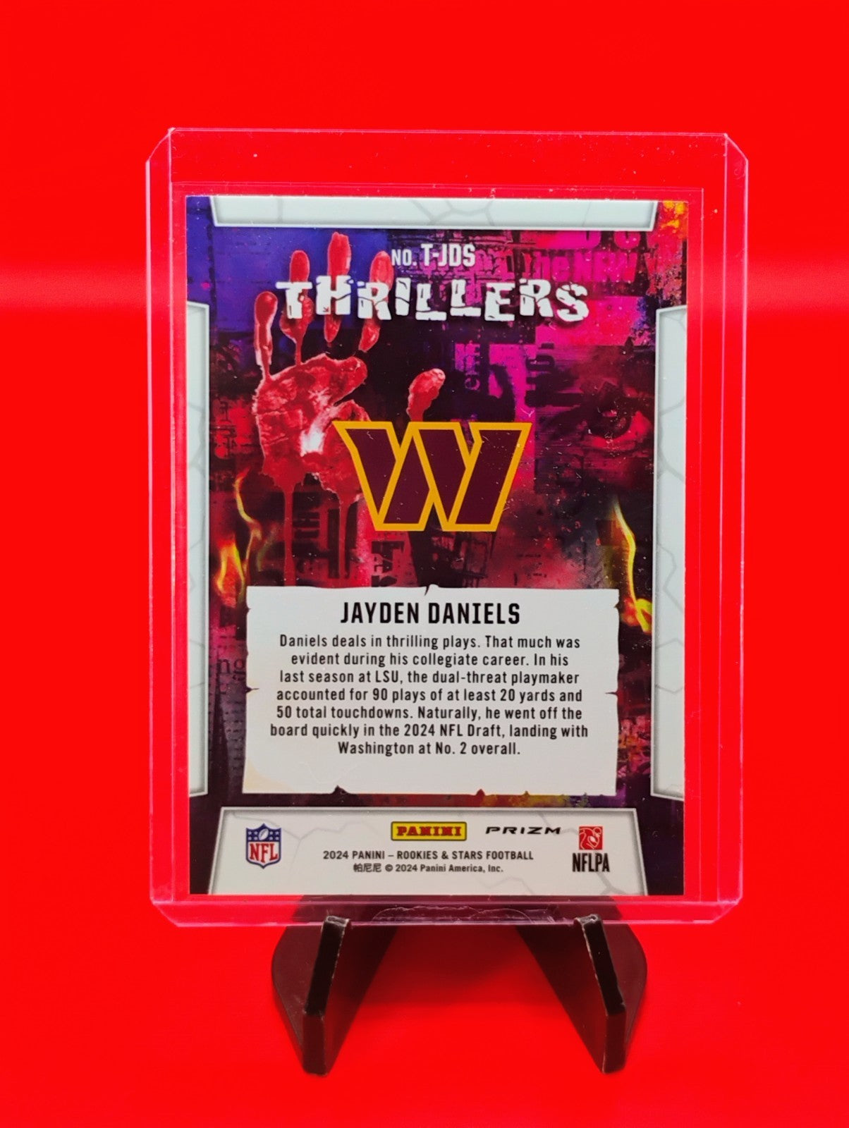 Jayden Daniels 2024 Rookies & Stars Thrillers Insert #T-JDS Silver Prizm RC 🔥💎