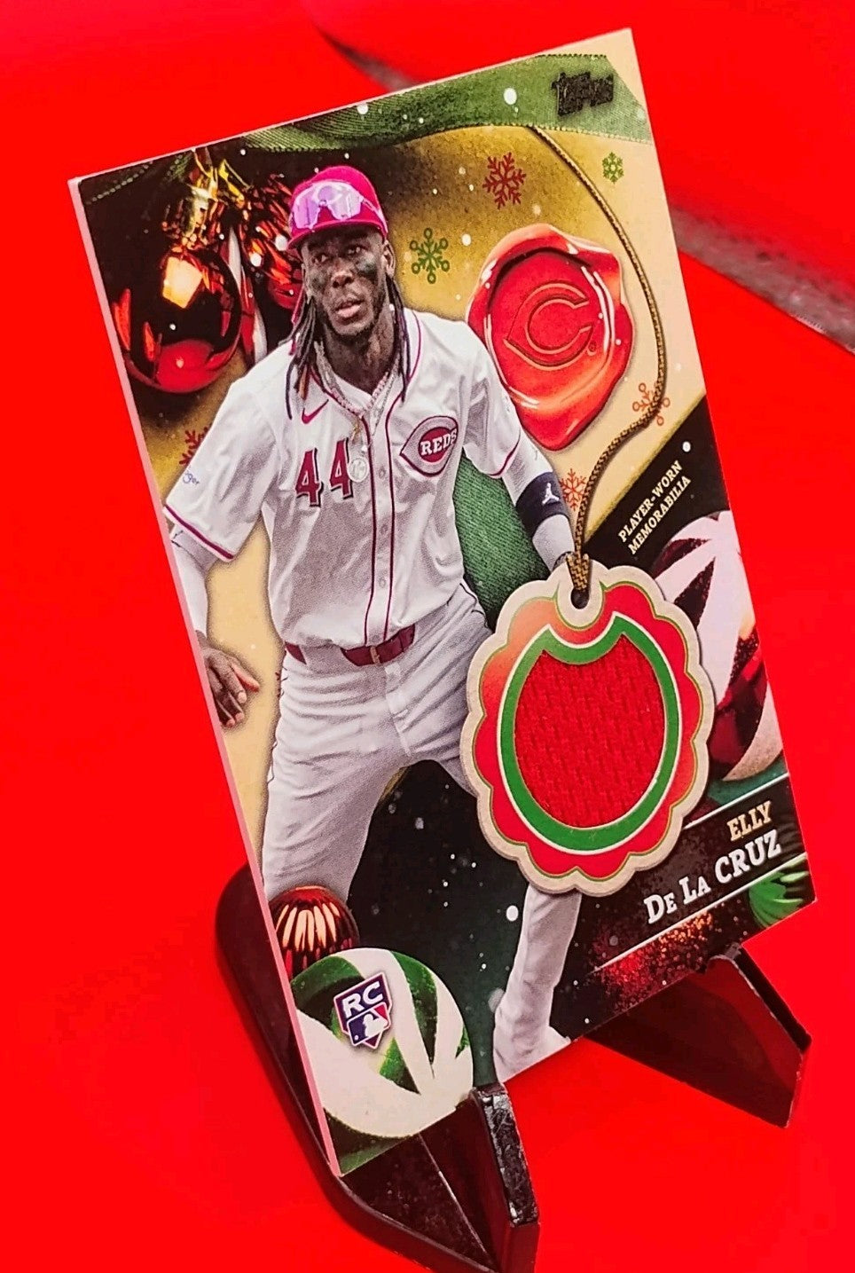 Elly De La Cruz 2024 Topps Holiday Player Worn Relic Rookie Patch #RC-ED Reds 🔥