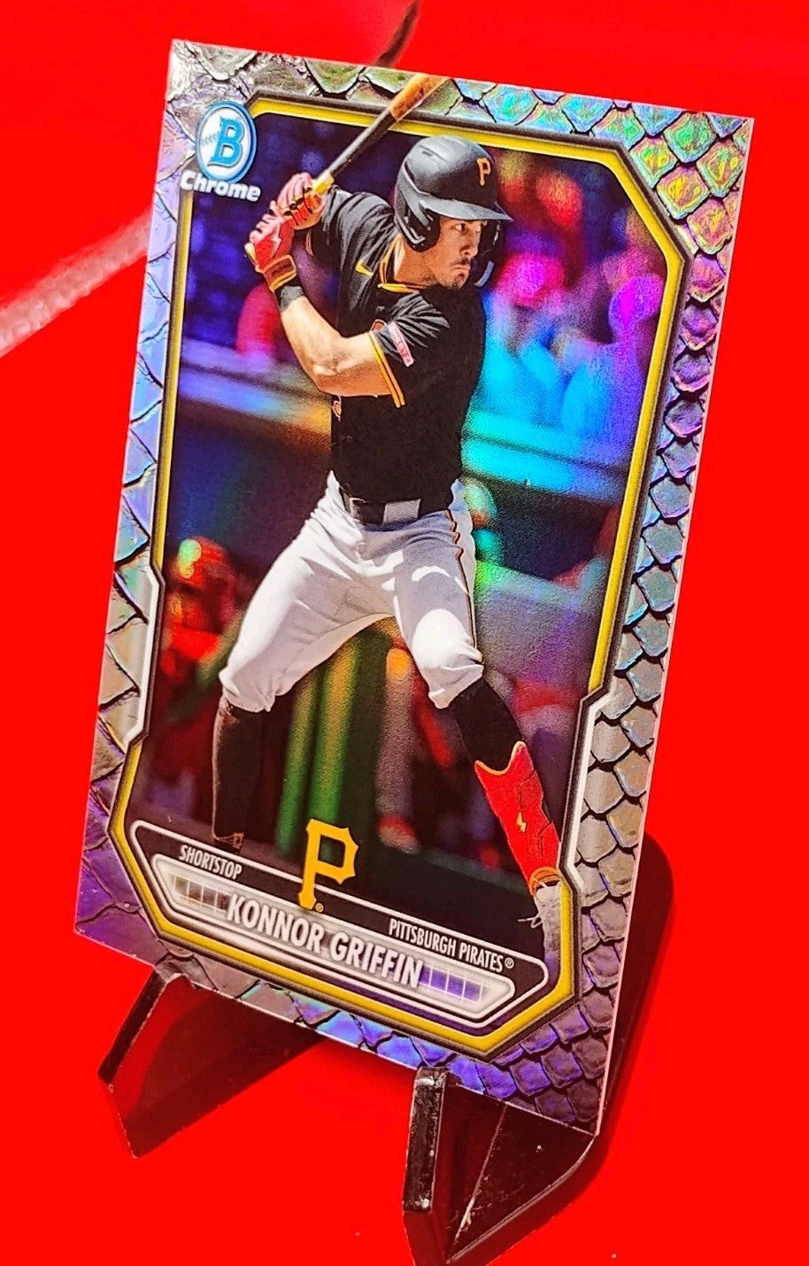 Konnor Griffin 2026 Bowman Baseball #BCP-92 Reptilian Refractor RC Pirates ROTY?