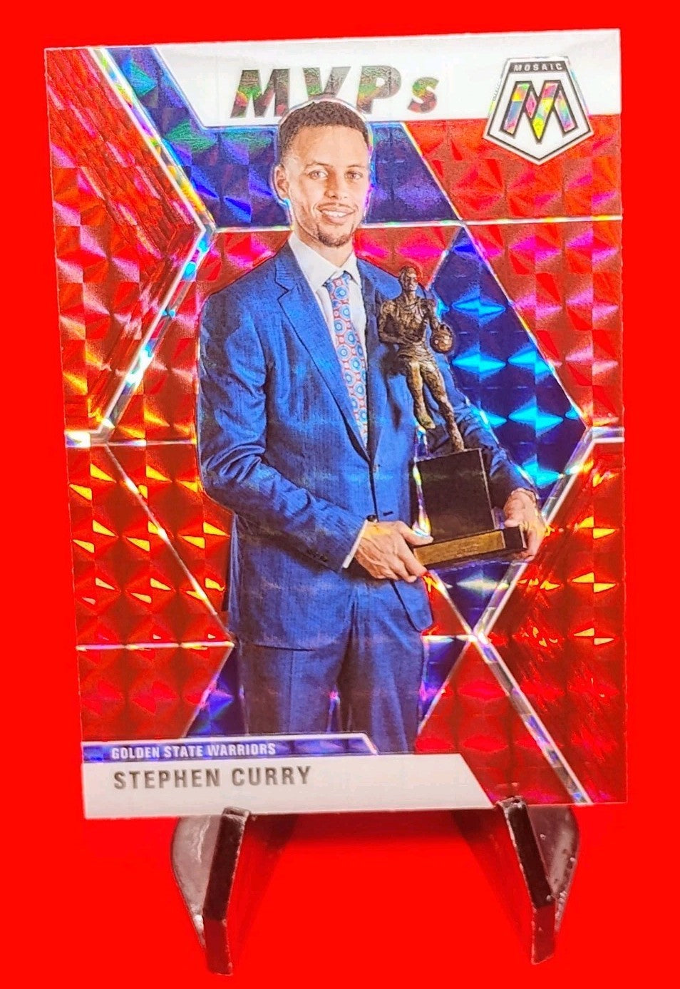 Stephen Curry 2019-20 Panini Mosaic MVPs #299 Red Mosaic Prizm Warriors 💎🔥
