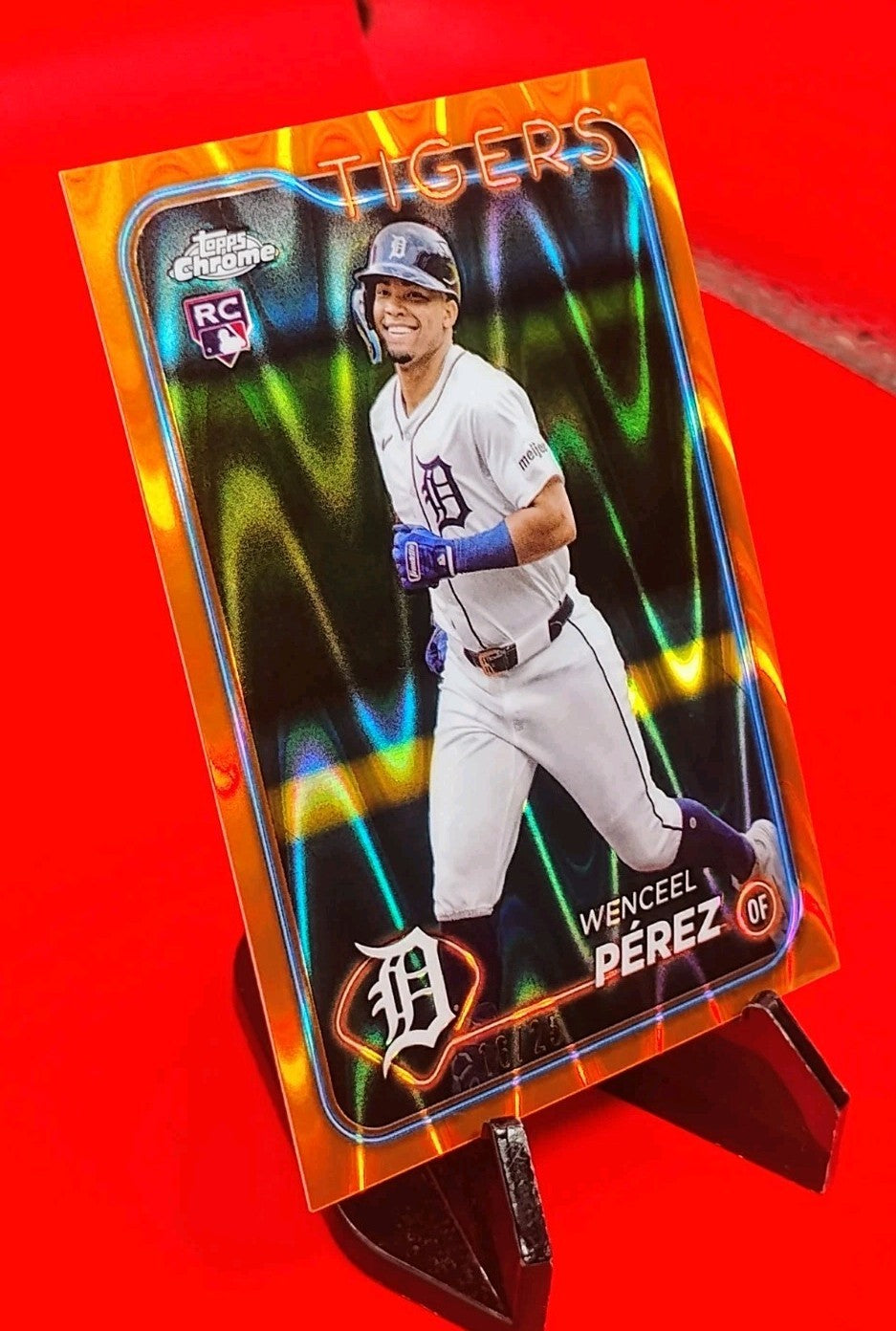 Wenceel Pérez 2024 Topps Chrome Update  RC #USC167 Orange Lava Refractor #16/25