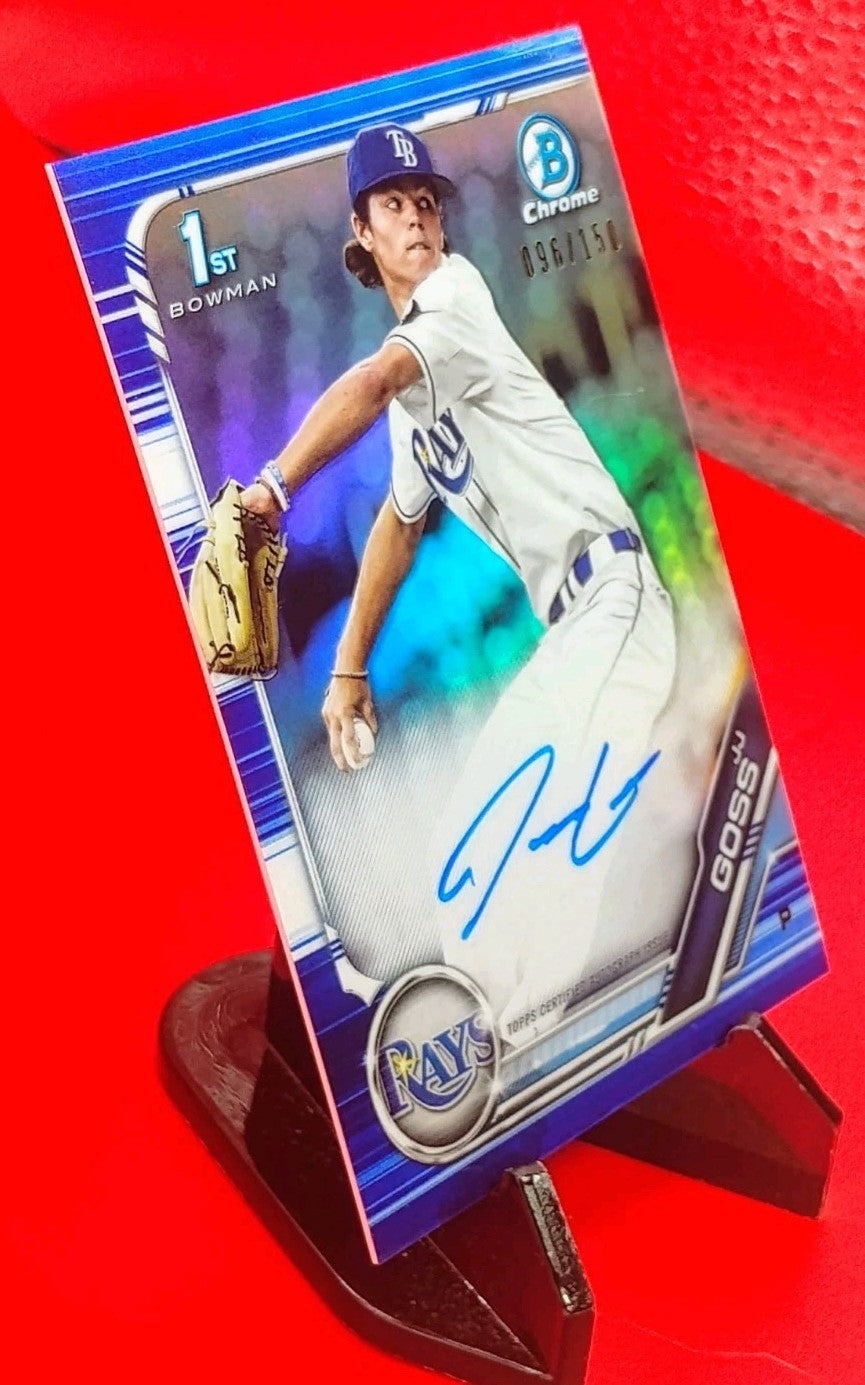 JJ Goss 2019 Bowman 1st Chrome Draft  #CDA-JJG Blue Refractor Auto #96/150 🔥