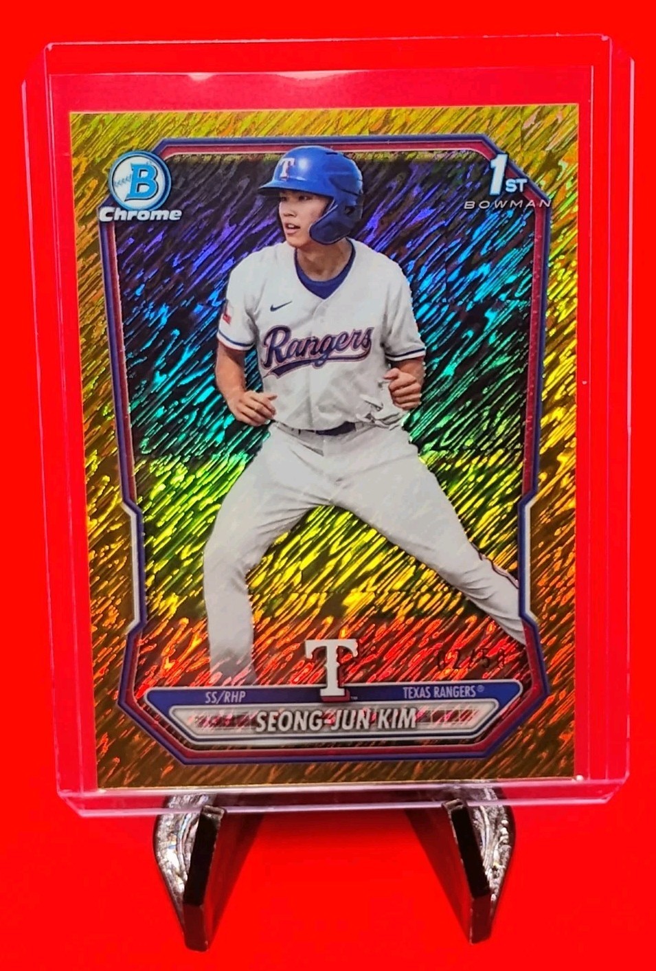 Seong Jun-Kim 2026 Bowman Chrome #BCP-45 Gold Shimmer Refractor #02/50 Jersey #