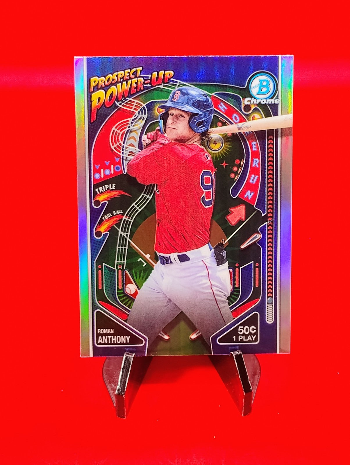 Roman Anthony 2024 Bowman Chrome Prospect Power-Up (RC) Refractor #PP-13 Red Sox