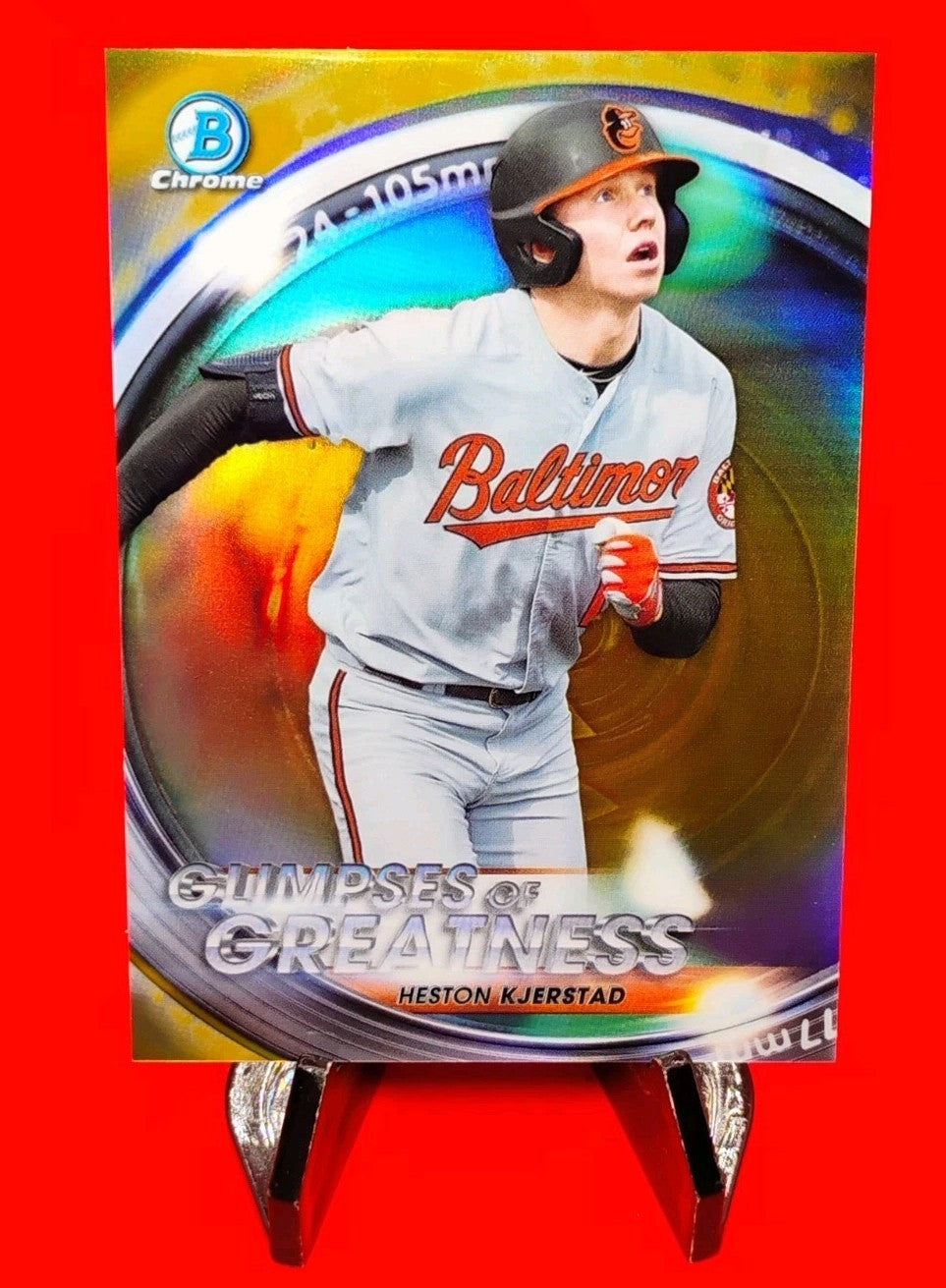 Heston Kjerstad 2020 Bowman Chrome Glimpses of Greatness Gold Refractor #13/50💎