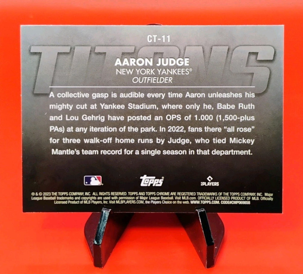 Aaron Judge 2023 Topps Chrome Update - #CT-11 TITANS Insert Yankees MVP 💎🔥