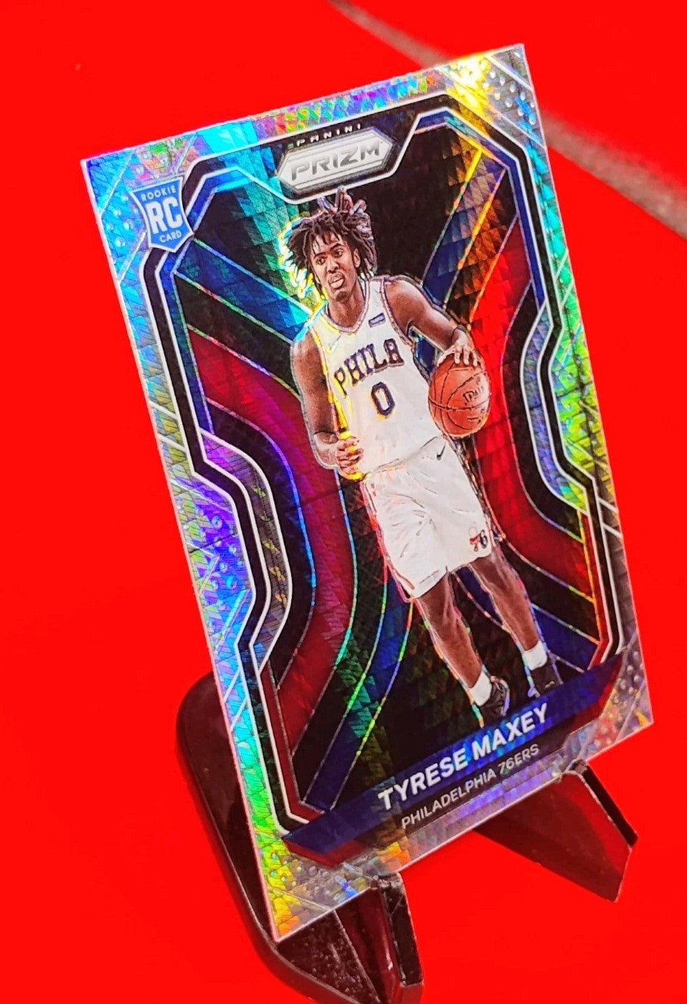 Tyrese Maxey 2020-21 Prizm RC #256 Silver Hyper Prizm Rookie Philadelphia 76ers