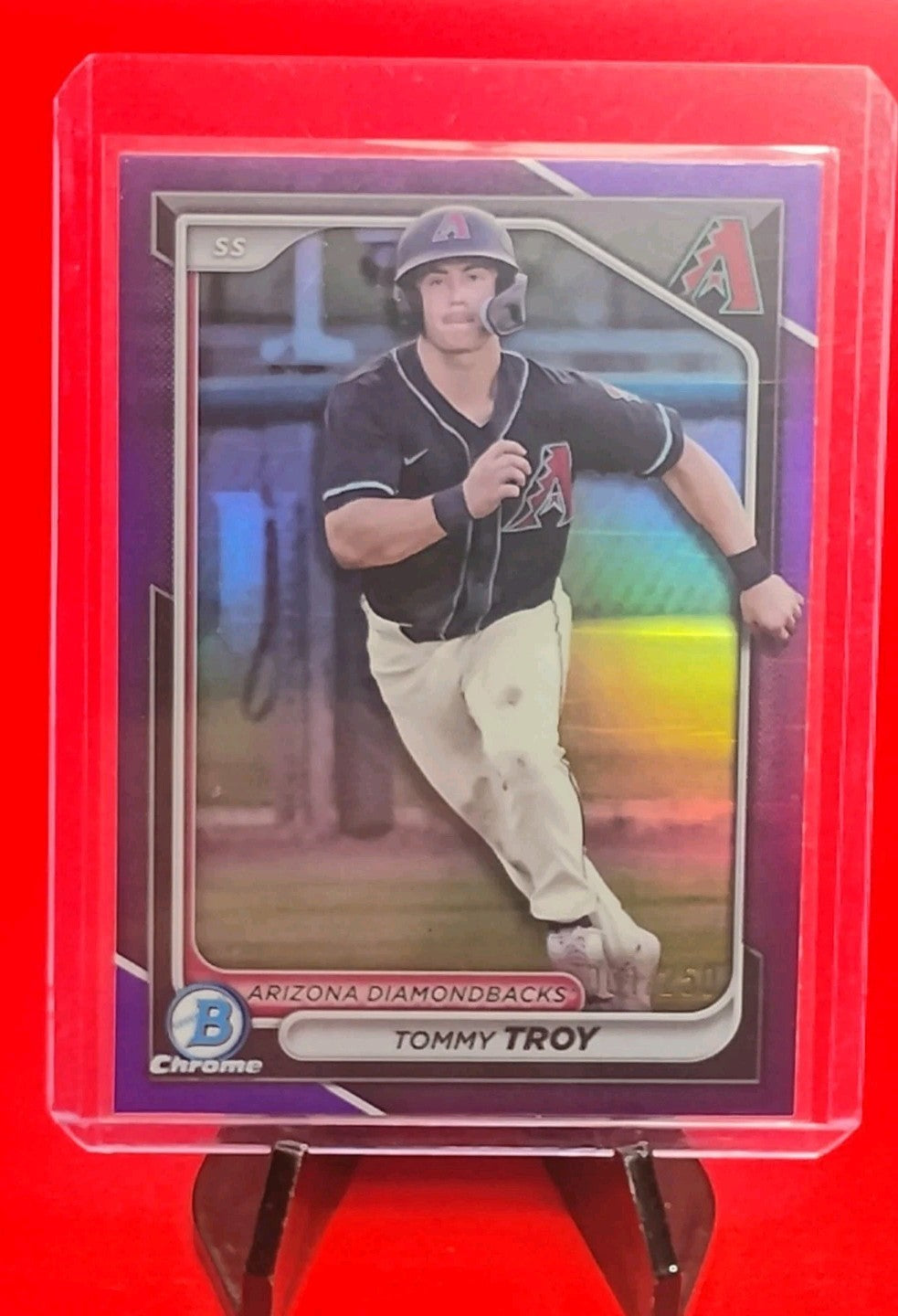 Tommy Troy 2024 Bowman Draft Chrome #BDC-111 Purple Refractor #01/250 -1st Print