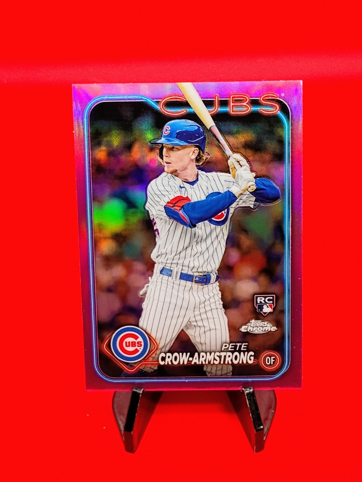 PETE CROW-ARMSTRONG Rookie RC PINK REFRACTOR 2024 Topps Chrome #16 Chicago Cubs