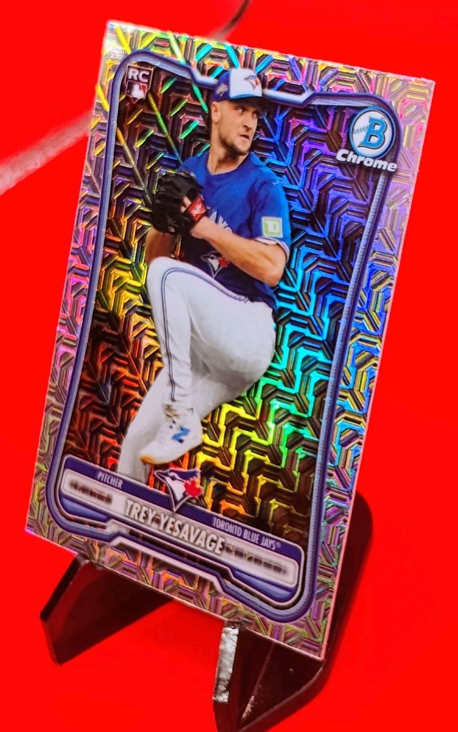 Trey Yesavage 2026 Bowman Chrome RC #41 Rookie Mojo Refractor 🔥💎