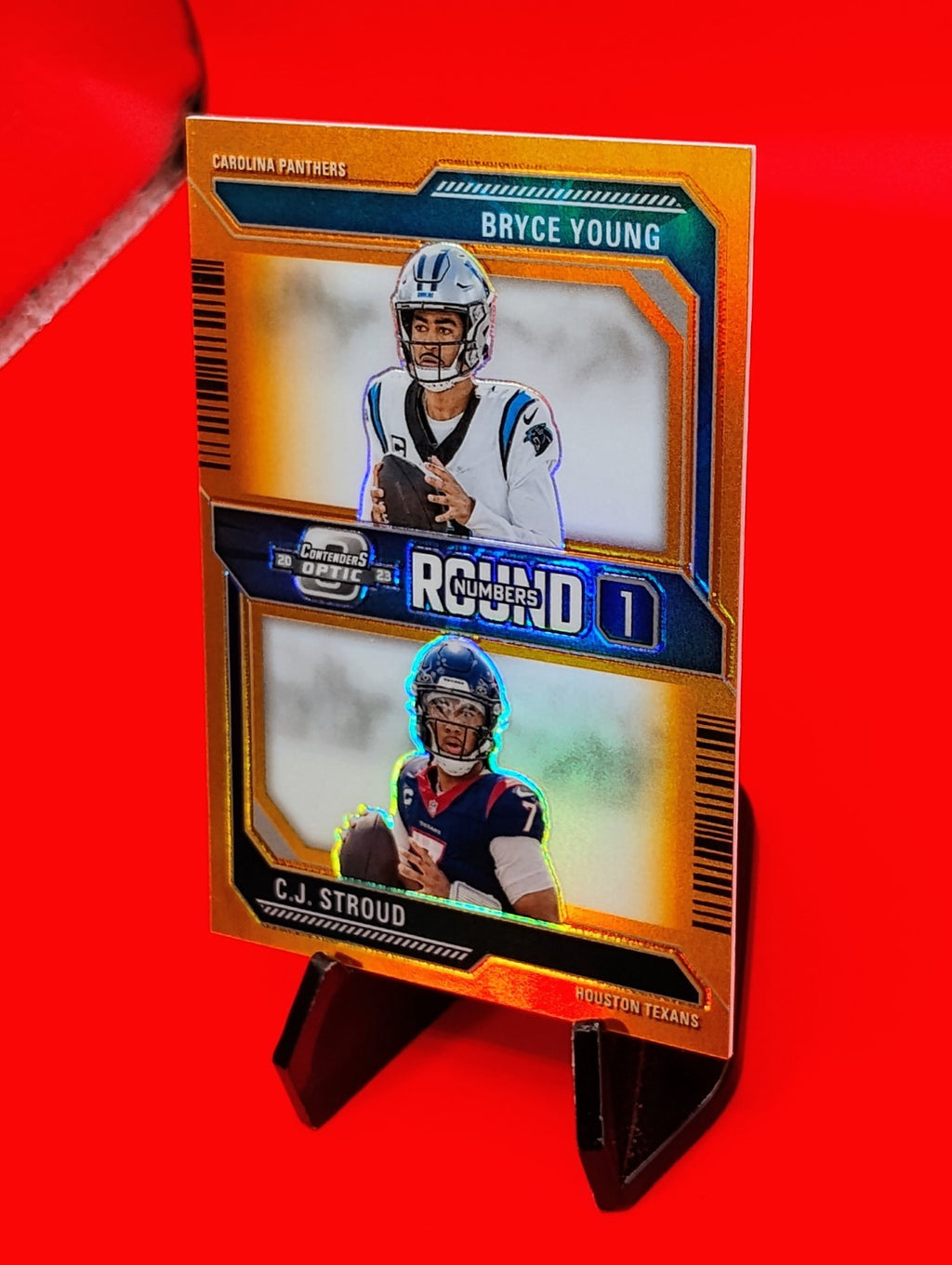Bryce Young/CJ Stroud RC 2023 Contenders Optic Rookie Round Numbers Orange /50