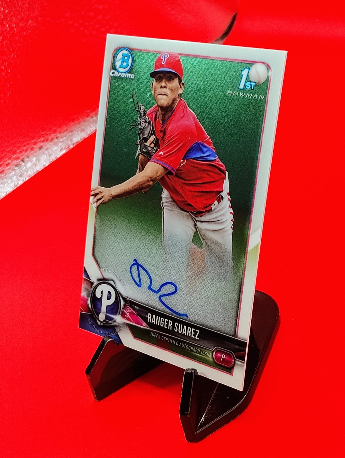 Ranger Suarez 2018 Bowman 1st Chrome Prospects Auto #CPA-RS Boston Red Sox! 🔥