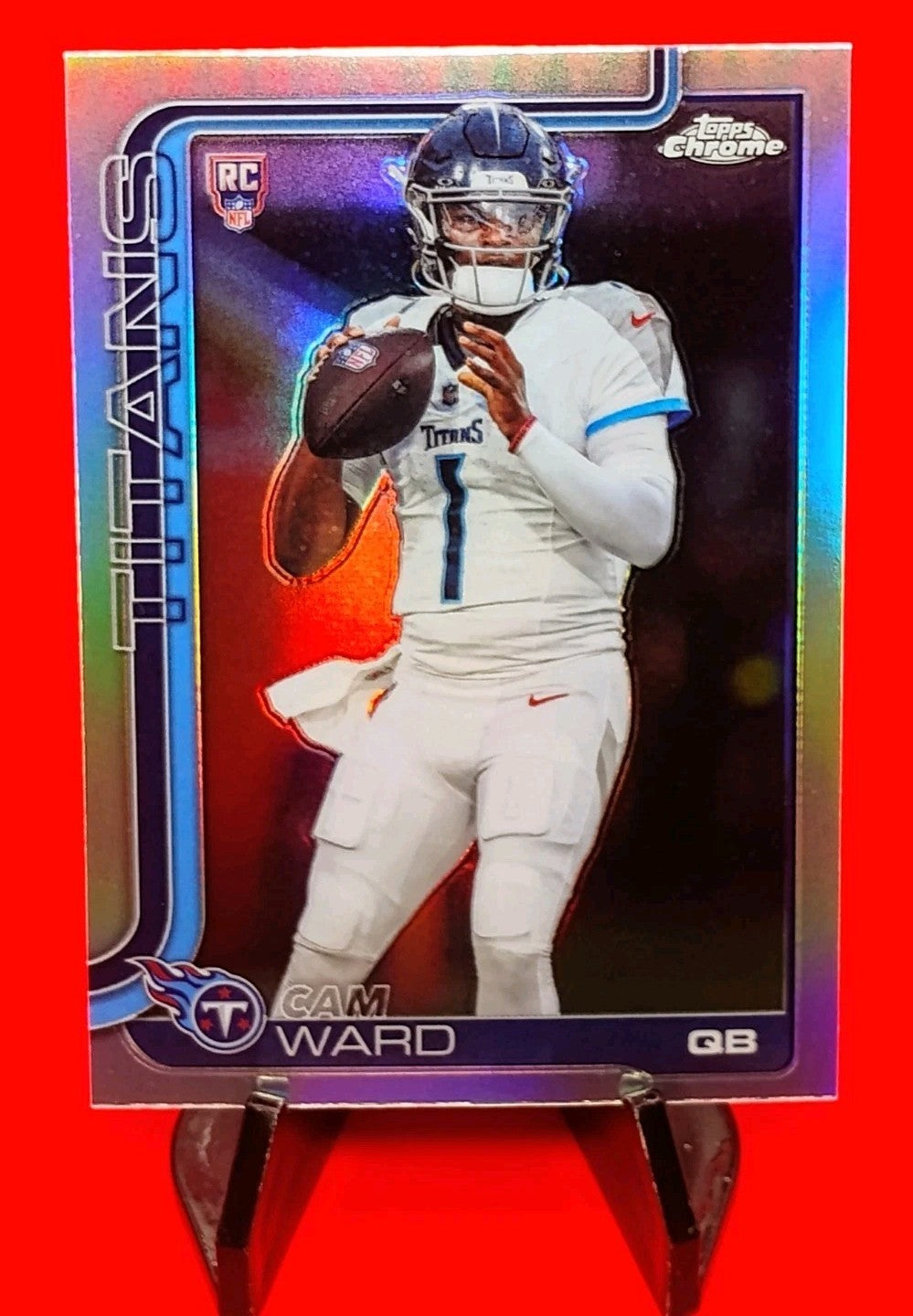 Cam Ward 2025 Topps Chrome Football RC #314 Silver Refractor Titans Rookie QB 💎