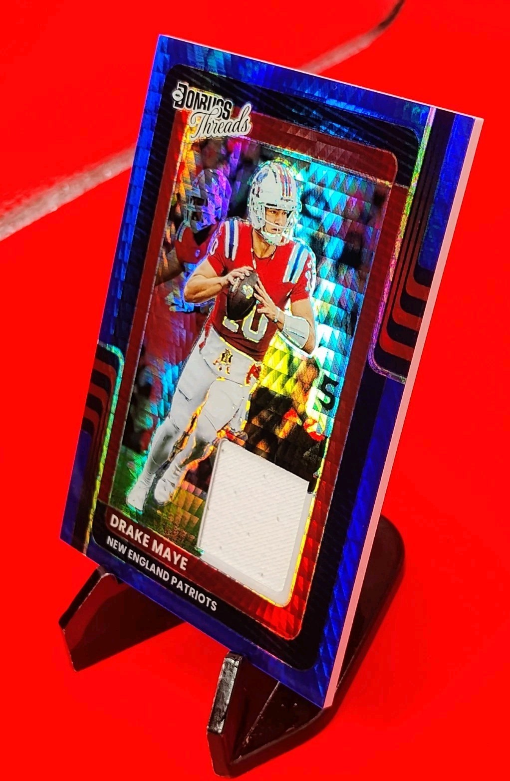 Drake Maye 2025 Donruss Optic Threads Patch #DTBH-DME Hyper Prizm Patriots QB 💎