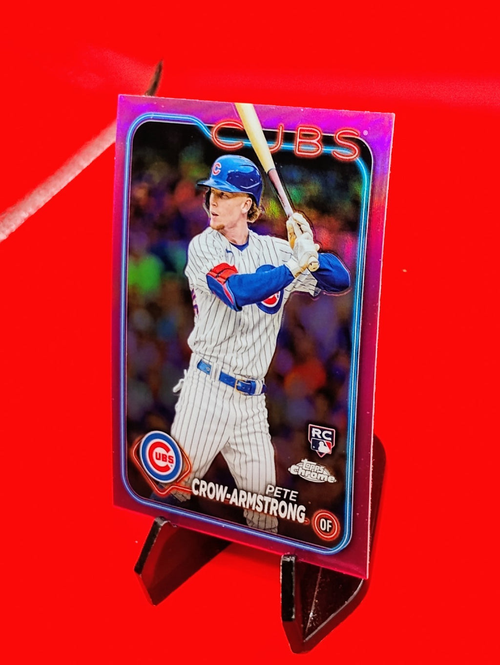 PETE CROW-ARMSTRONG Rookie RC PINK REFRACTOR 2024 Topps Chrome #16 Chicago Cubs