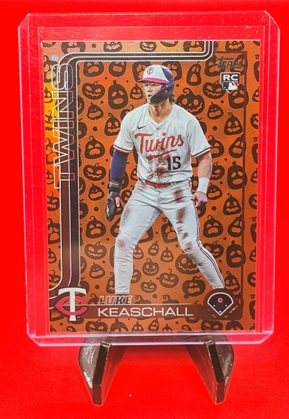 Luke Keaschall 2025 Topps Update Series #US16 Jack O' Lantern 🎃 HoloFoil Rookie