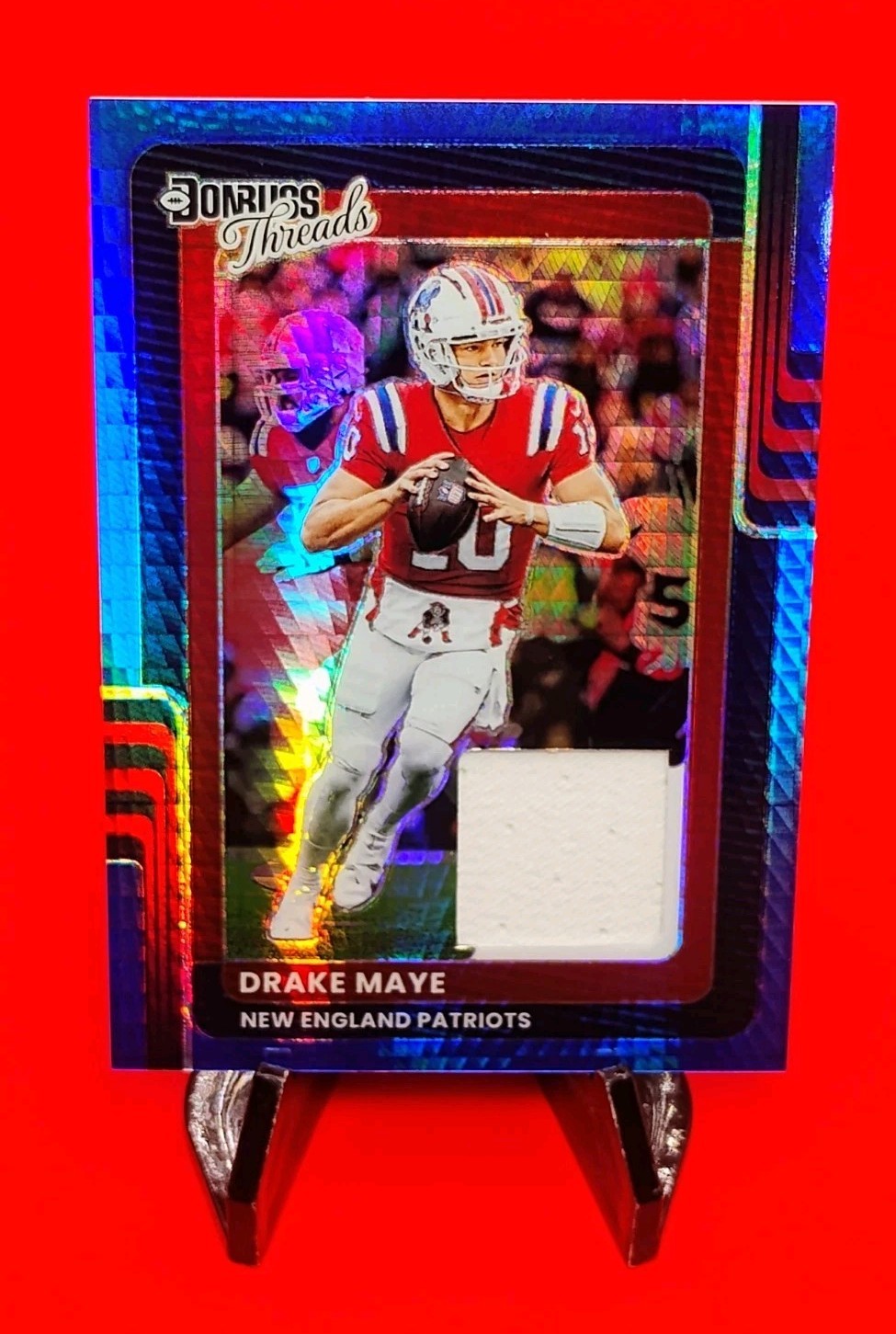 Drake Maye 2025 Donruss Optic Threads Patch #DTBH-DME Hyper Prizm Patriots QB 💎