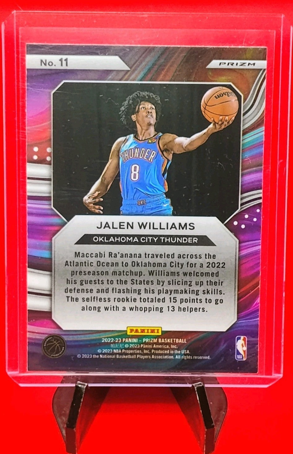 Jalen Williams 2022-23 Panini Prizm Instant Impact #11 Rookie Silver Prizm (RC)