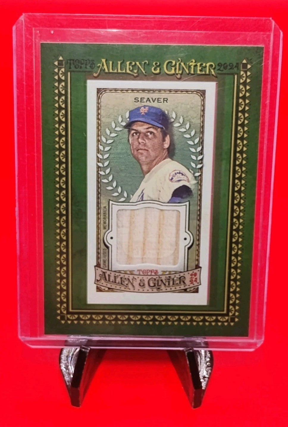 Tom Seaver 2024 Topps Allen & Ginter Mini Framed Relic #MFR-TS (Bat) Mets Legend